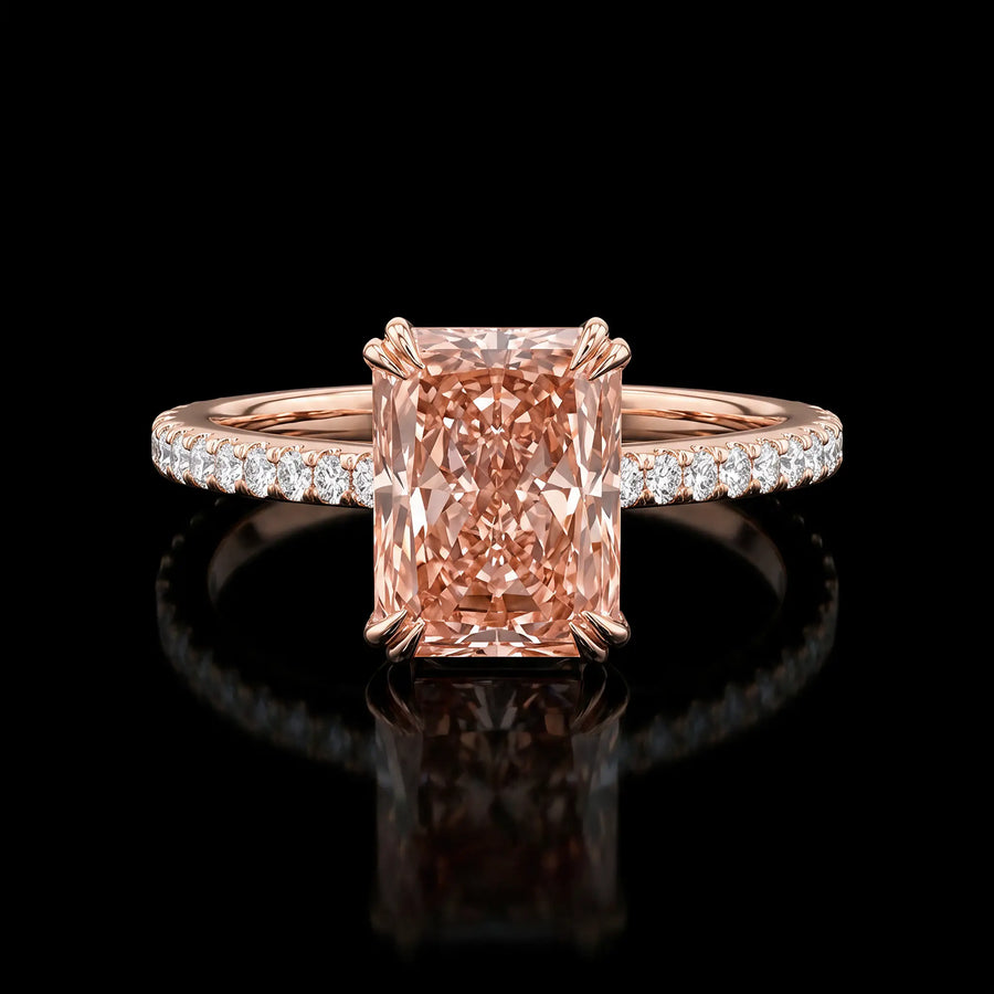 Radiant Pink Diamond Ring