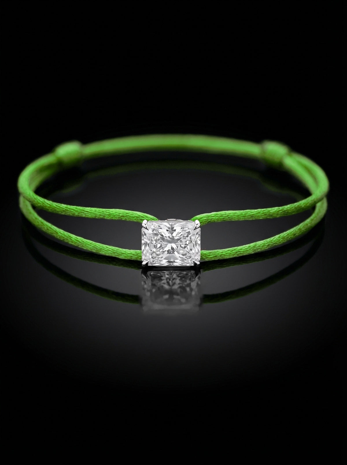 Diamond Satin Bracelet - Radiant, Green