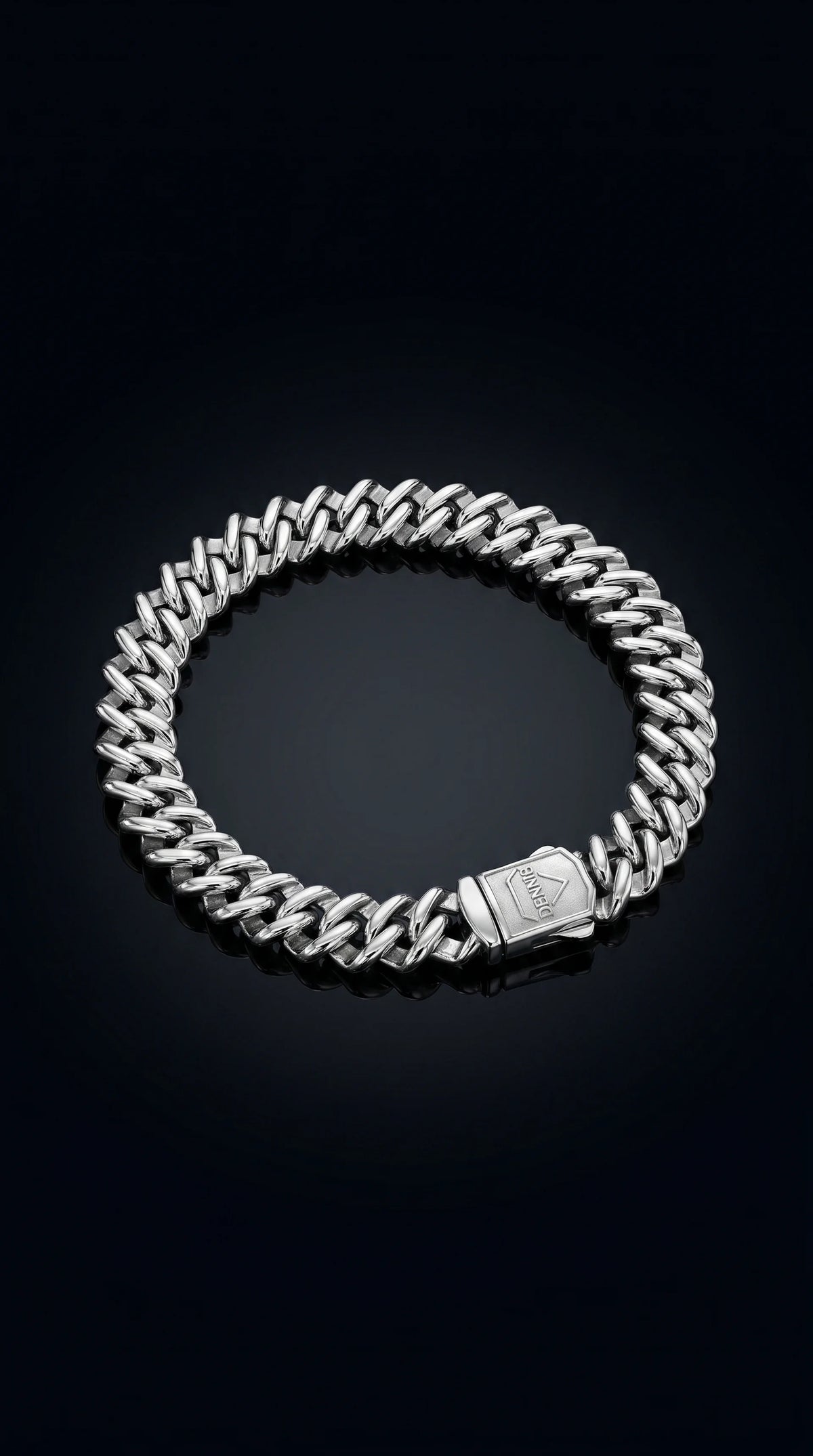 Diamond Cuban Bracelet - 8MM - White Gold - 2