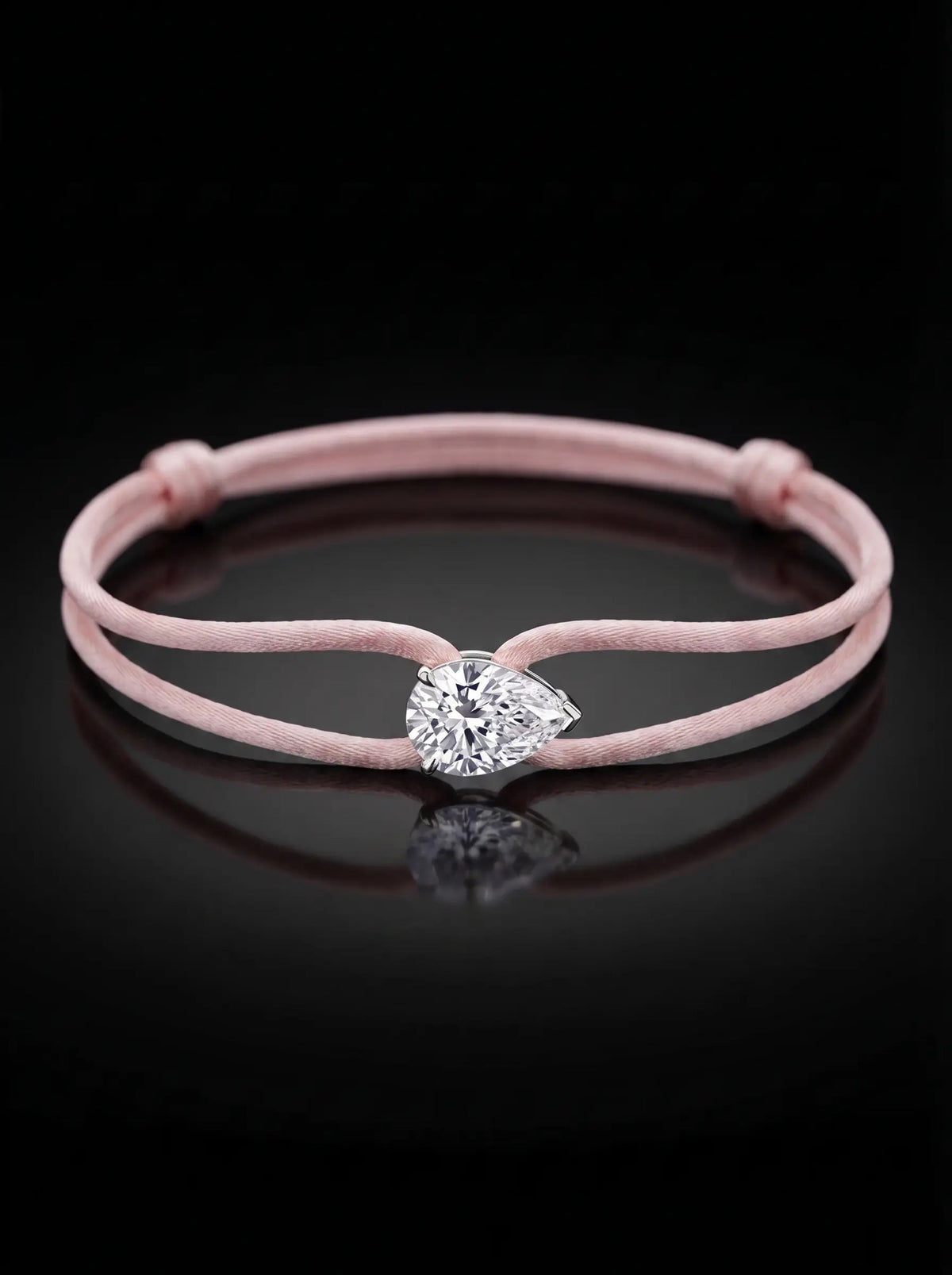 Diamond Satin Bracelet - Pear, Pink
