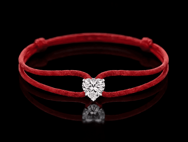Diamond Satin Bracelet - Heart