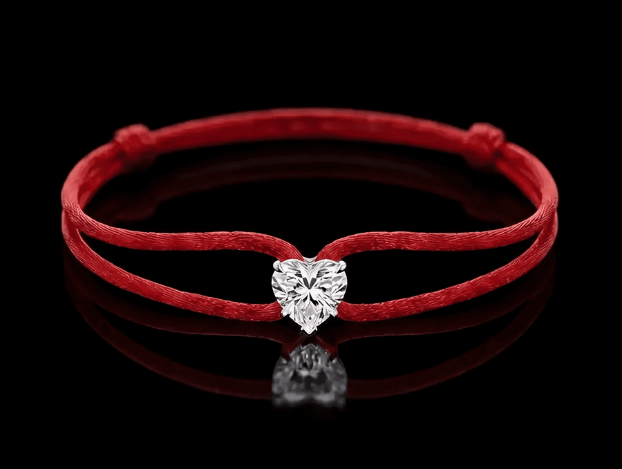 Diamond Satin Bracelet - Heart