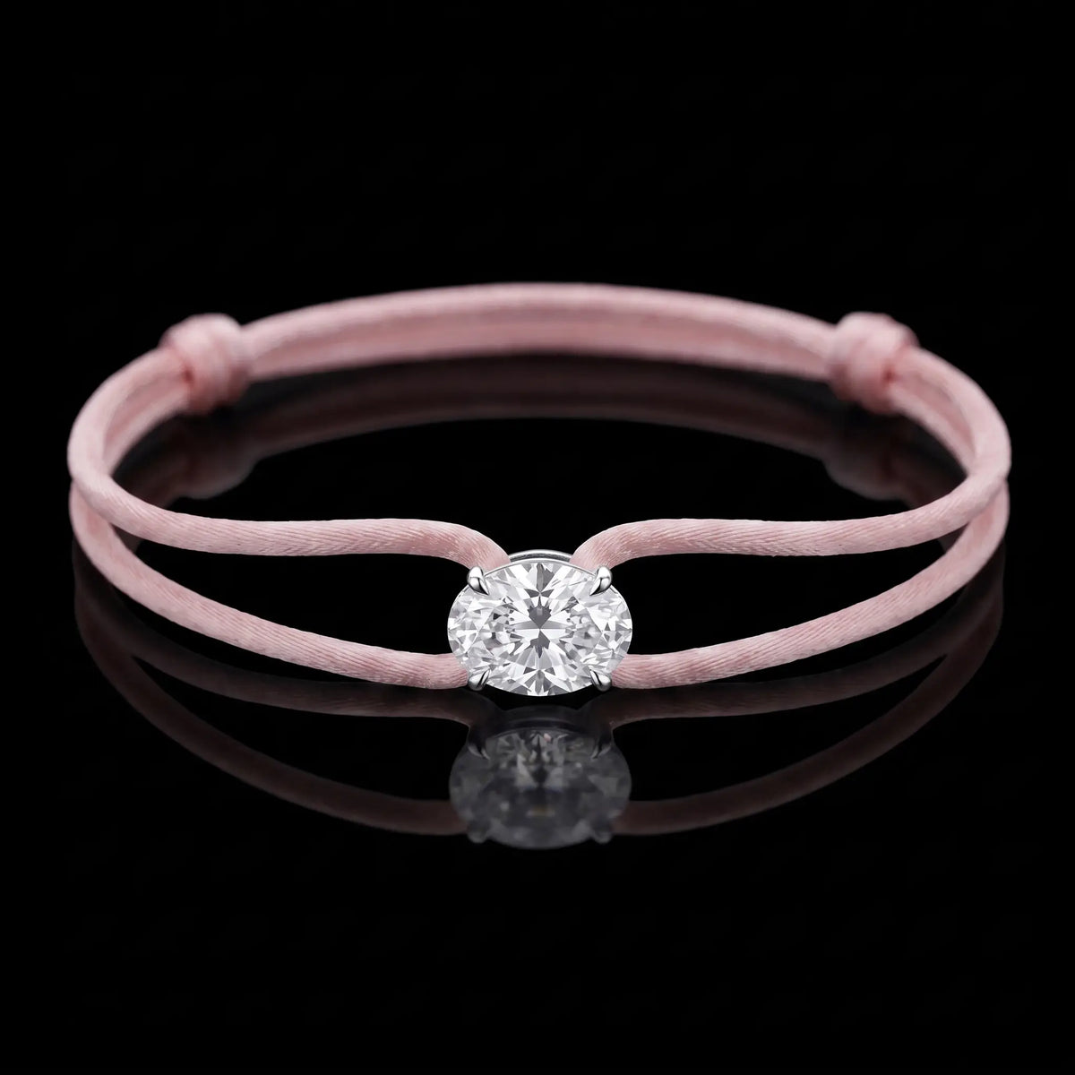 Diamond Satin Bracelet - Oval