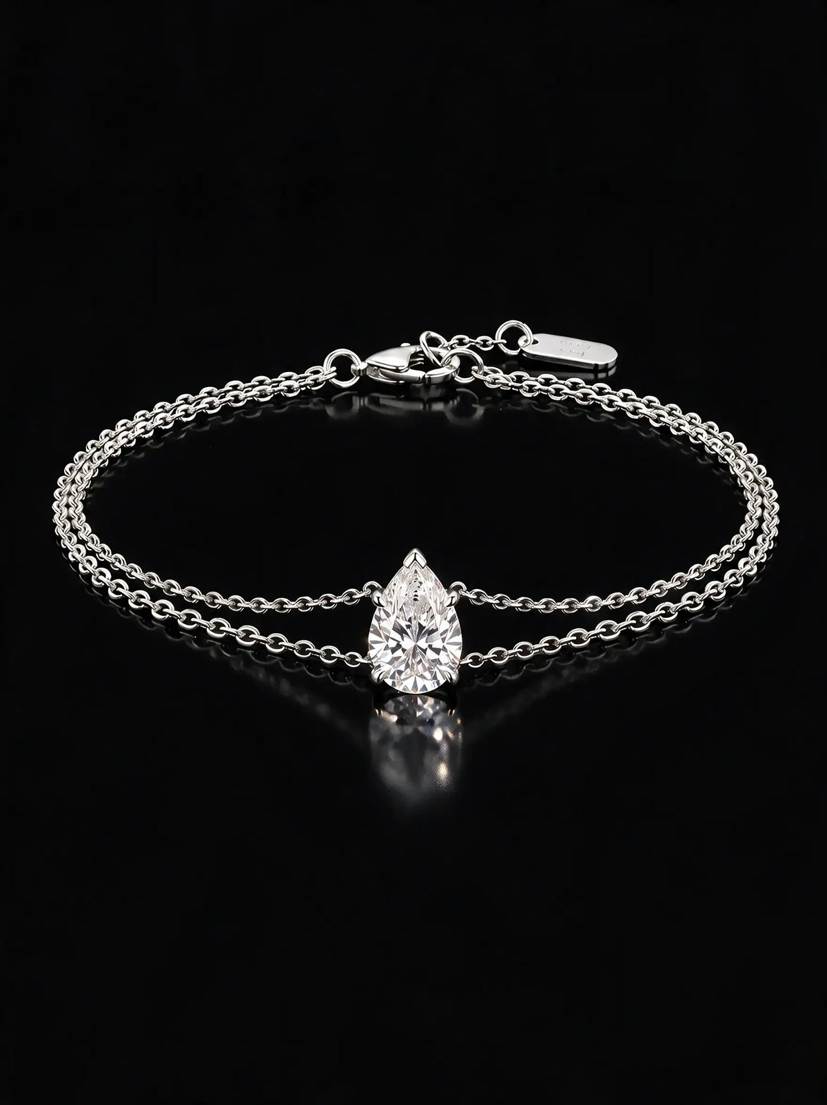 Diamond Bracelet - Pear, White Gold
