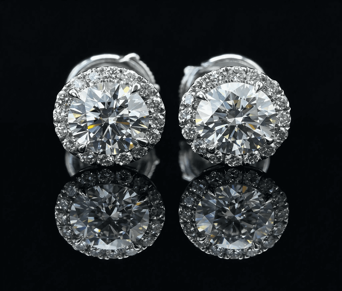 Diamond Studs with Halo