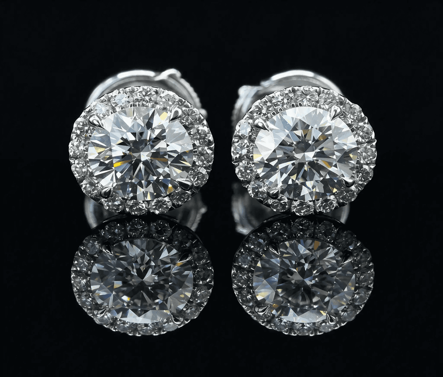 Diamond Studs with Halo