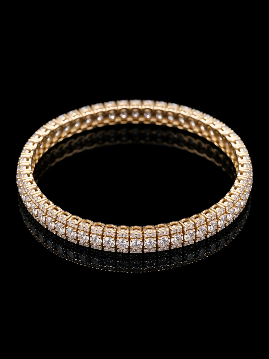 Diamond Tennis Bracelet - Three-Row